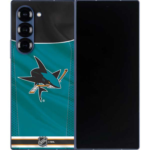 NHL San Jose Sharks Home Jersey Galaxy Z Fold6 Skin