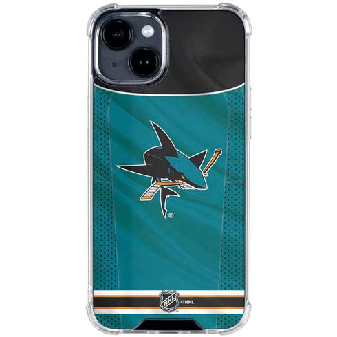 NHL San Jose Sharks Home Jersey iPhone 15 Clear Case
