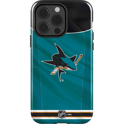 NHL San Jose Sharks Home Jersey iPhone 15 Pro Impact Case
