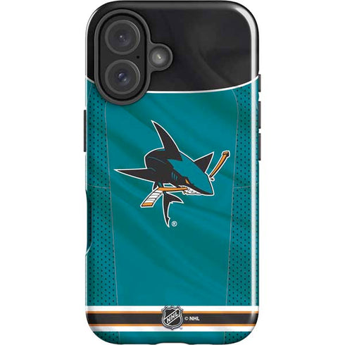 NHL San Jose Sharks Home Jersey iPhone 16 Impact Case