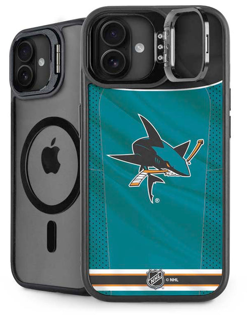 NHL San Jose Sharks Home Jersey iPhone 16 Plus Kickstand Case