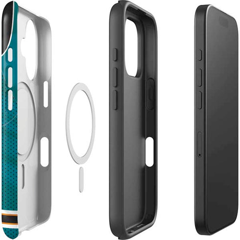 NHL San Jose Sharks Home Jersey iPhone 16 Plus Magsafe Impact Case