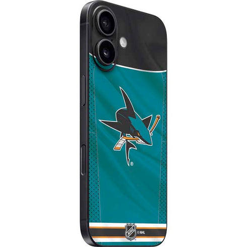 NHL San Jose Sharks Home Jersey iPhone 16 Plus Skin