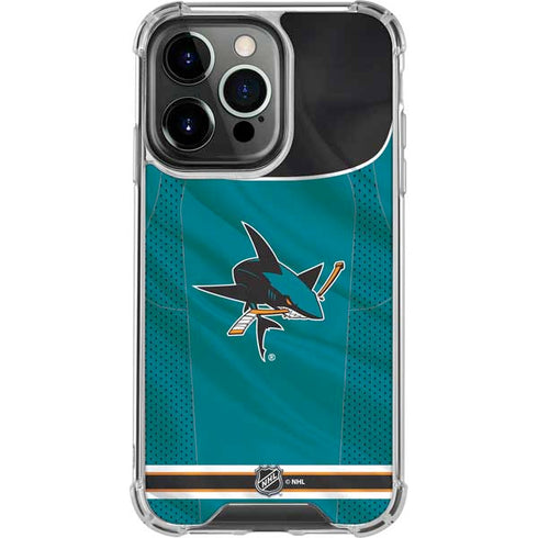 NHL San Jose Sharks Home Jersey iPhone 16 Pro Clear Case