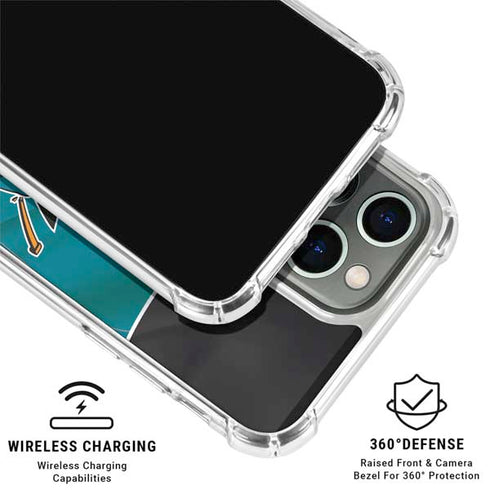 NHL San Jose Sharks Home Jersey iPhone 16 Pro Max Clear Case