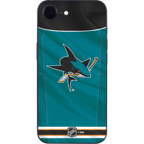 NHL San Jose Sharks Home Jersey iPhone 16e Skin