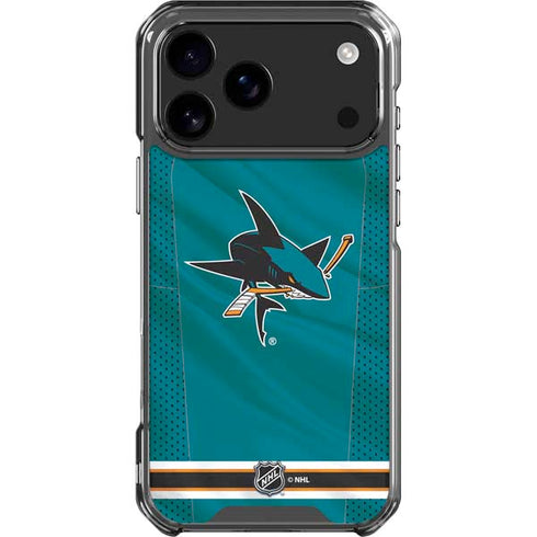 NHL San Jose Sharks Home Jersey iPhone 18 Pro Max Clear Case
