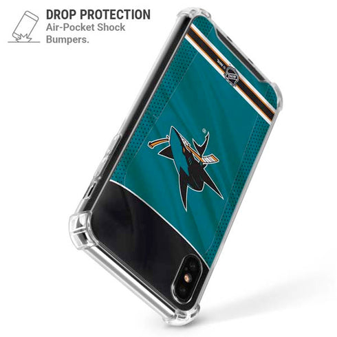 NHL San Jose Sharks Home Jersey iPhone X/XS Clear Case