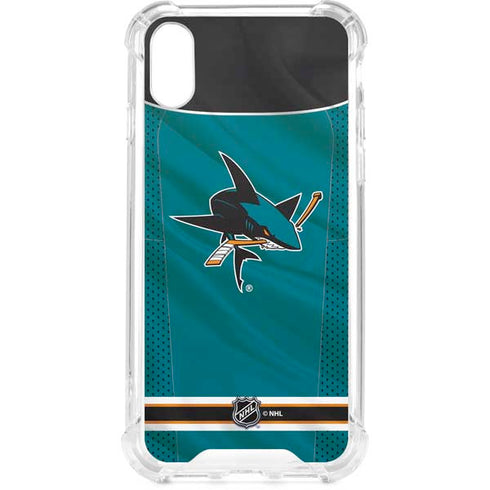 NHL San Jose Sharks Home Jersey iPhone XS Clear Case
