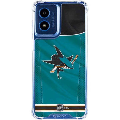 NHL San Jose Sharks Home Jersey Moto G 5G (2024) Clear Case