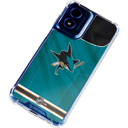 NHL San Jose Sharks Home Jersey Moto G 5G (2024) Clear Case