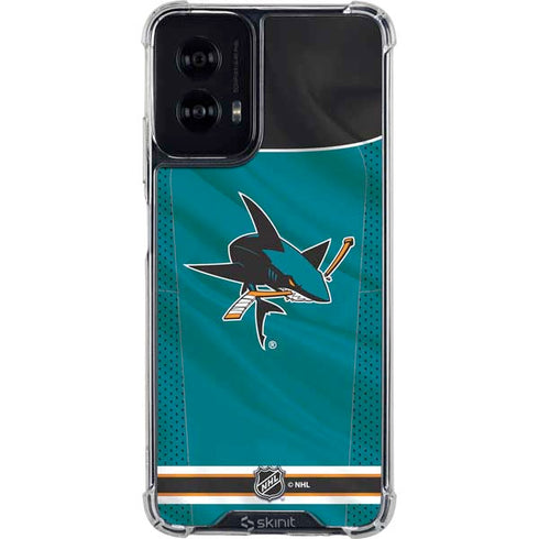 NHL San Jose Sharks Home Jersey Moto G Power 5G (2024) Clear Case