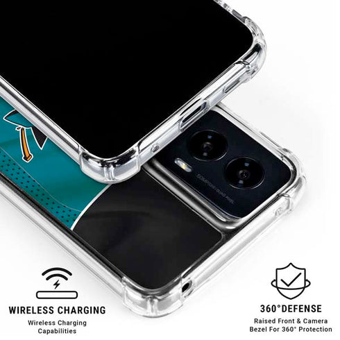 NHL San Jose Sharks Home Jersey Moto G Power 5G (2024) Clear Case
