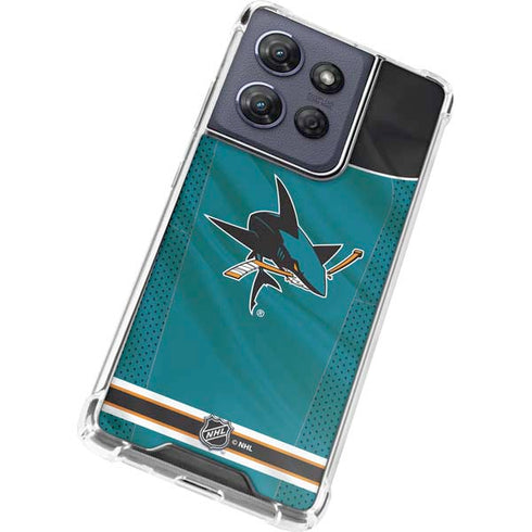 NHL San Jose Sharks Home Jersey Moto G Power 5G (2025) Clear Case