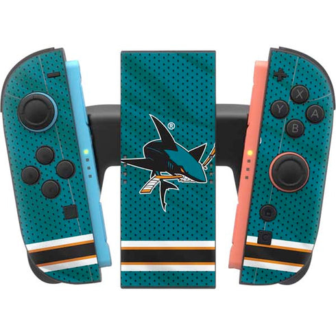 NHL San Jose Sharks Home Jersey Nintendo Switch 2 (2025) Joy-Con Controller Skin