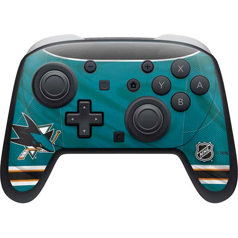NHL San Jose Sharks Home Jersey Nintendo Switch 2 (2025) Pro Controller Skin