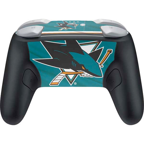 NHL San Jose Sharks Home Jersey Nintendo Switch 2 (2025) Pro Controller Skin