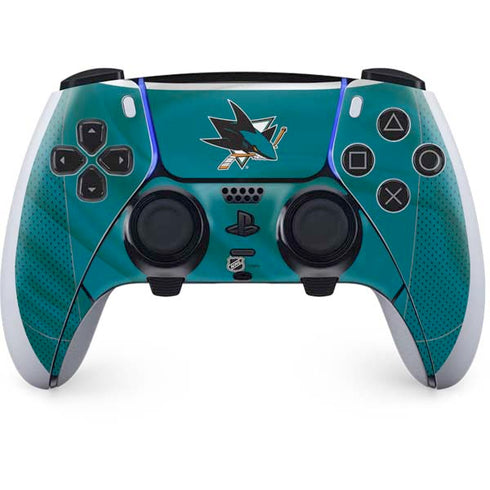 NHL San Jose Sharks Home Jersey PS5 DualSense Edge Pro Controller Skin