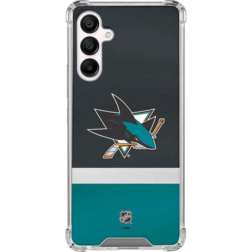 NHL San Jose Sharks Jersey Galaxy A16 5G Clear Case