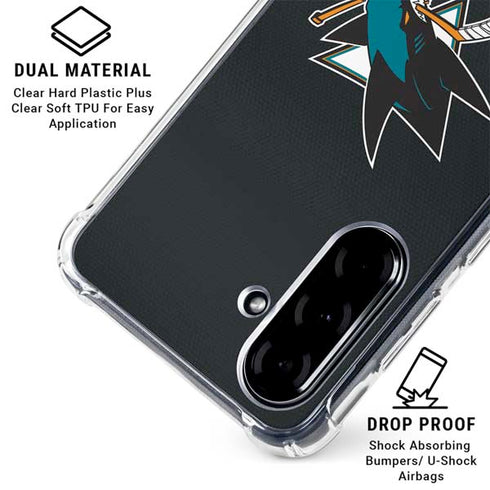 NHL San Jose Sharks Jersey Galaxy A36 5G Clear Case