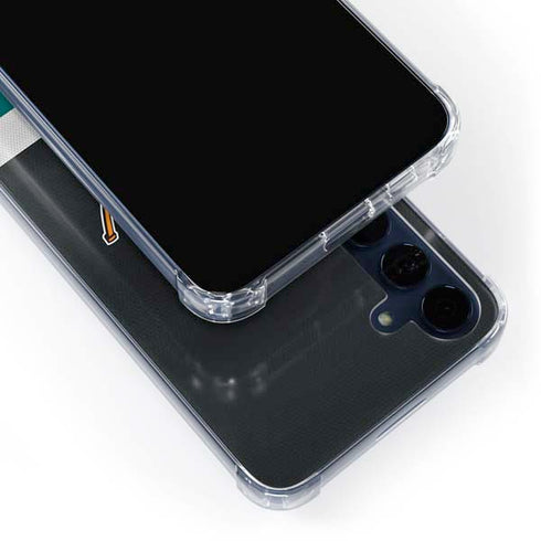 NHL San Jose Sharks Jersey Galaxy A55 5G Clear Case