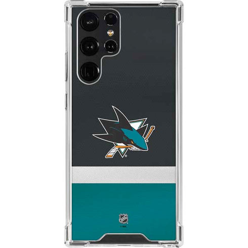 NHL San Jose Sharks Jersey Galaxy S23 Ultra Clear Case