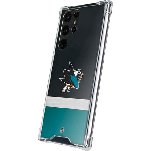 NHL San Jose Sharks Jersey Galaxy S23 Ultra Clear Case