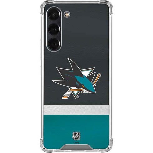 NHL San Jose Sharks Jersey Galaxy S24 FE Clear Case