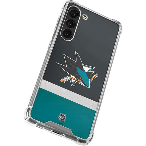NHL San Jose Sharks Jersey Galaxy S24 FE Clear Case