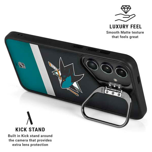 NHL San Jose Sharks Jersey Galaxy S25 Kickstand Case