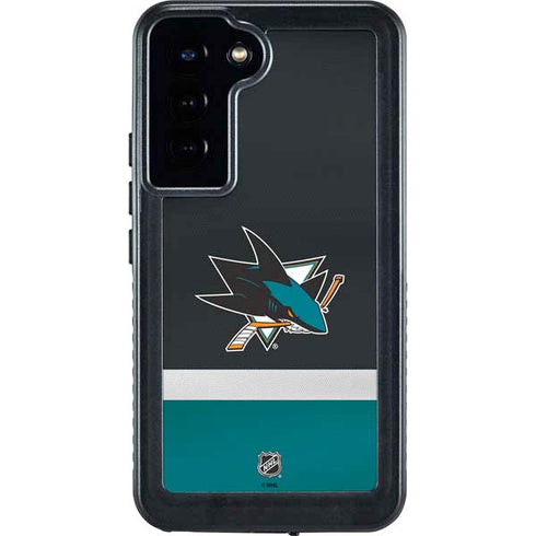 NHL San Jose Sharks Jersey Galaxy S24 Plus Waterproof Case