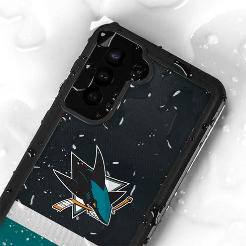 NHL San Jose Sharks Jersey Galaxy S24 Plus Waterproof Case
