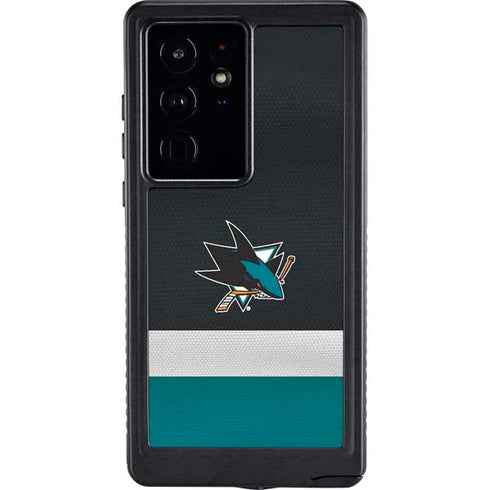 NHL San Jose Sharks Jersey Galaxy S24 Ultra Waterproof Case