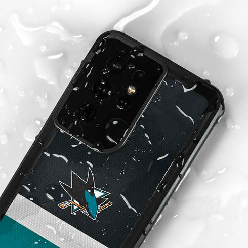 NHL San Jose Sharks Jersey Galaxy S24 Ultra Waterproof Case