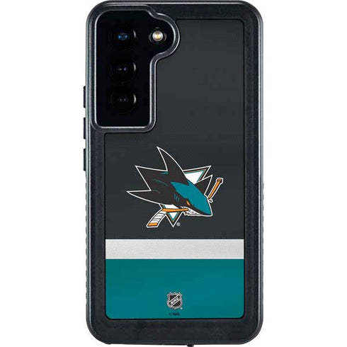 NHL San Jose Sharks Jersey Galaxy S24 Waterproof Case
