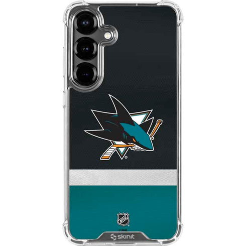 NHL San Jose Sharks Jersey Galaxy S26 Plus Clear Case