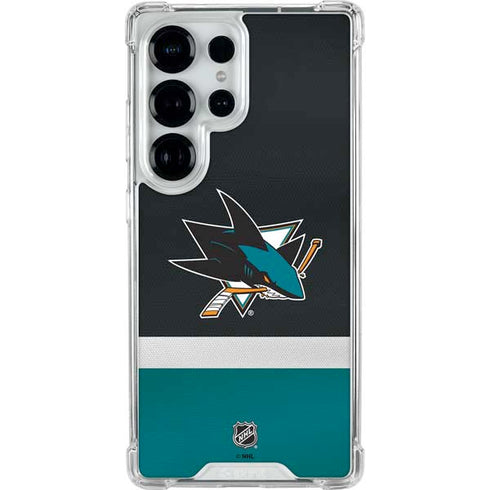 NHL San Jose Sharks Jersey Galaxy S26 Ultra Clear Case