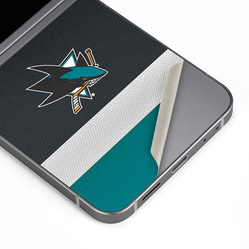NHL San Jose Sharks Jersey Galaxy Z Flip6 Skin