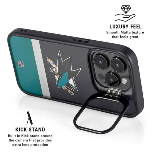 NHL San Jose Sharks Jersey iPhone 13 Pro Max Kickstand Case