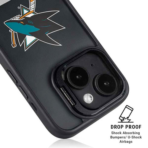 NHL San Jose Sharks Jersey iPhone 14 Kickstand Case