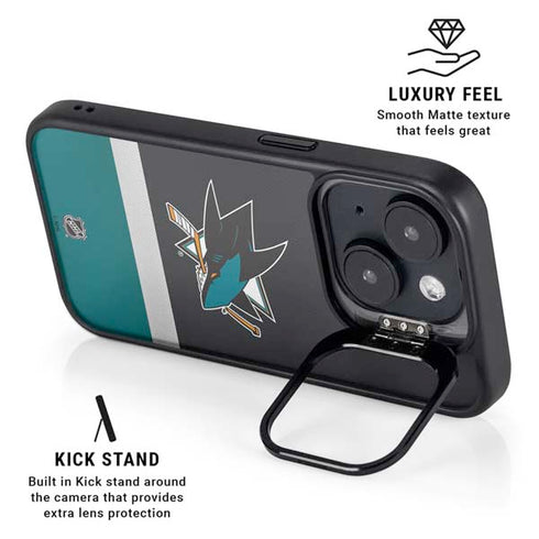NHL San Jose Sharks Jersey iPhone 15 Kickstand Case