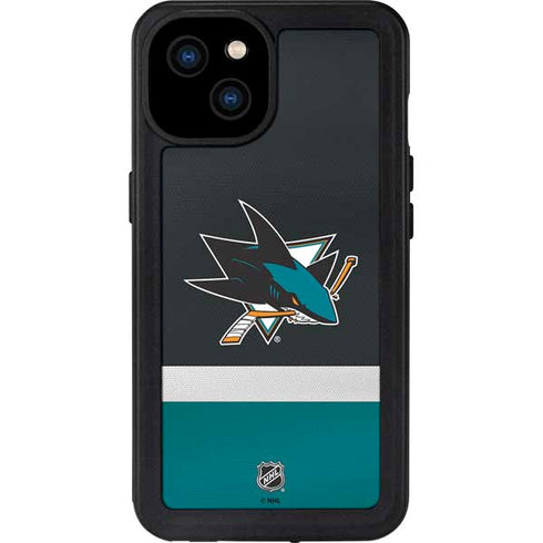 NHL San Jose Sharks Jersey iPhone 15 Plus Waterproof Case