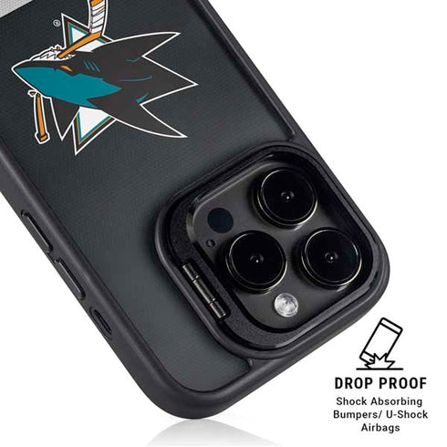 NHL San Jose Sharks Jersey iPhone 15 Pro Max Kickstand Case