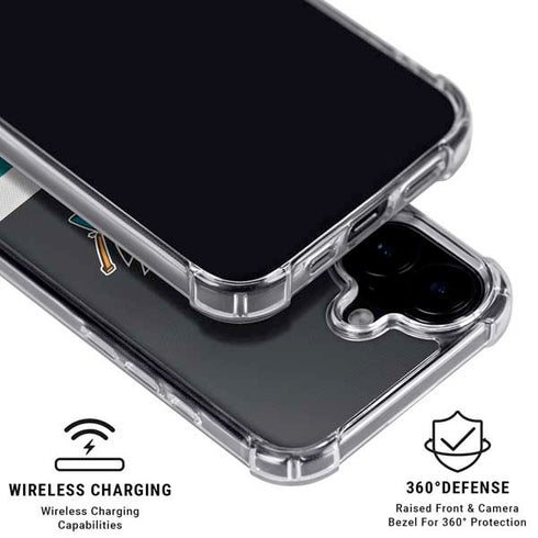 NHL San Jose Sharks Jersey iPhone 16 MagSafe Case