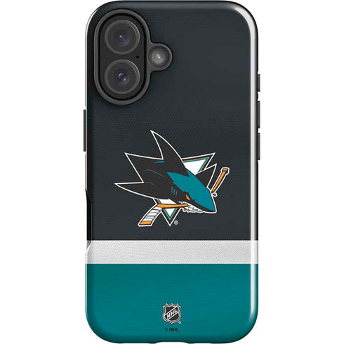 NHL San Jose Sharks Jersey iPhone 16 Plus Impact Case