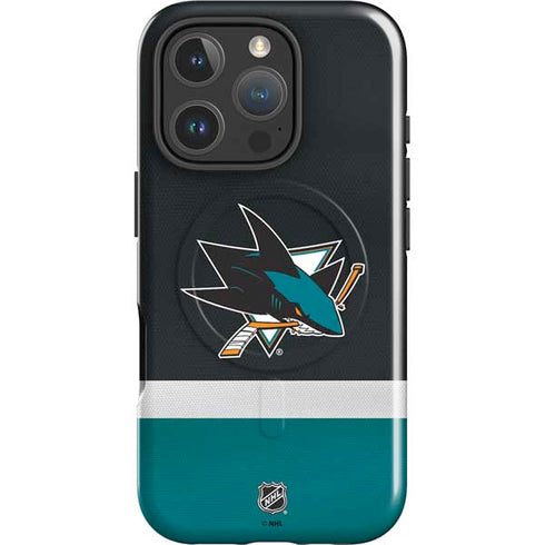 NHL San Jose Sharks Jersey iPhone 16 Pro Magsafe Impact Case