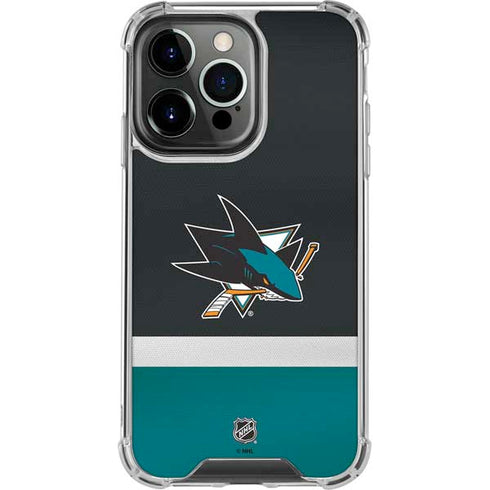 NHL San Jose Sharks Jersey iPhone 16 Pro Max Clear Case