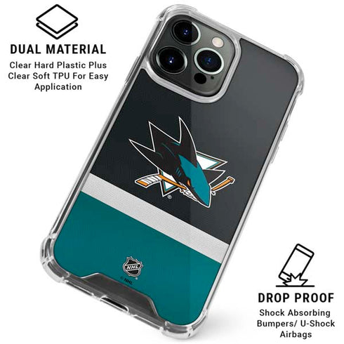 NHL San Jose Sharks Jersey iPhone 16 Pro Max Clear Case