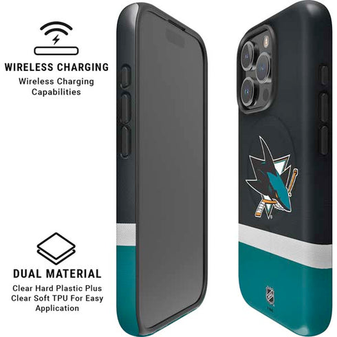 NHL San Jose Sharks Jersey iPhone 16 Pro Max Magsafe Impact Case