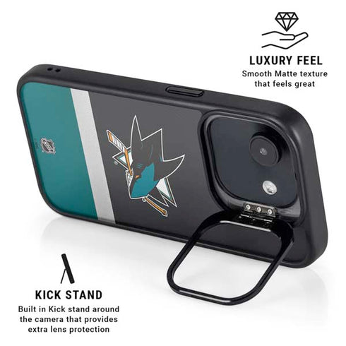 NHL San Jose Sharks Jersey iPhone 16e Kickstand Case